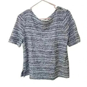 274 .Loft size small marled heather gray shorter than a 3/4 sleeve size s